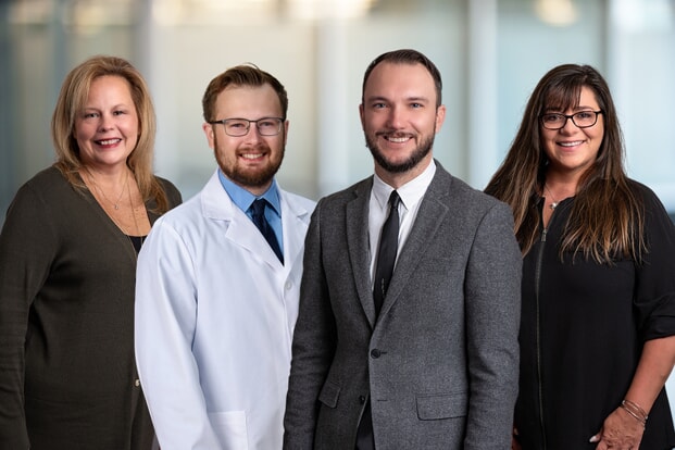 From left: Kelly (Care Team Coordinator), Dr. Ryan Unger, Noah Vanderhei, (Physician Assistant), and Christina (Registered Nurse)